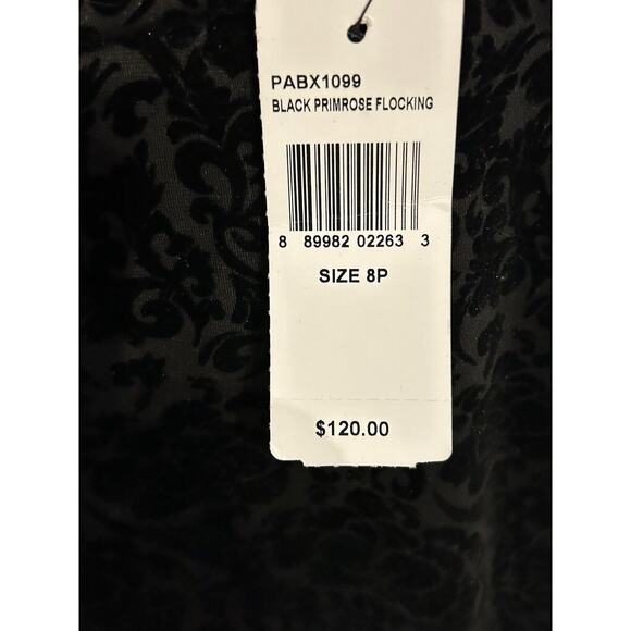 NYDJ Black Primrose Flocking Women's size 8P - Picture 3 of 7